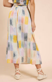 Sadie & Sage - Petrichor Gathered Elastic Midi Skirt