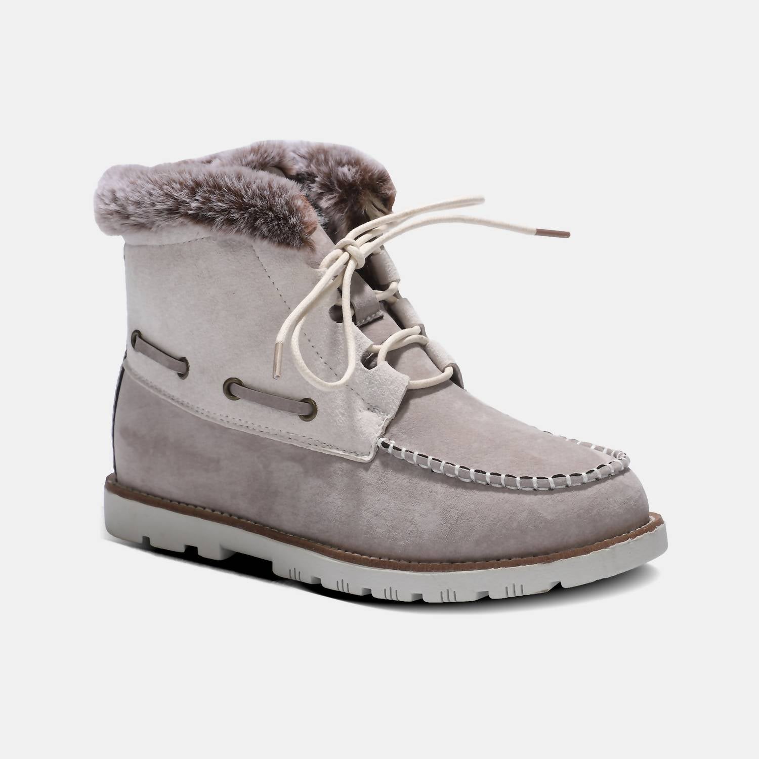 Lamo Women's Autumn Lace Up Boot in white dove - women's shoe - alternate view