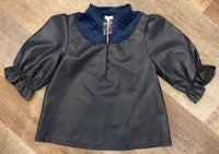 Voy - Women's Vegan And Suede Detail Top