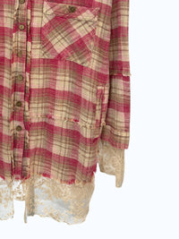 Oli & Hali - Women's Plaid Lace Shacket