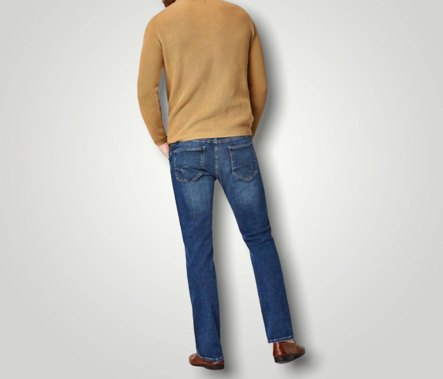 mavi Men's Josh Bootcut Jean in mid brushed organic move - men's jeans - detail view