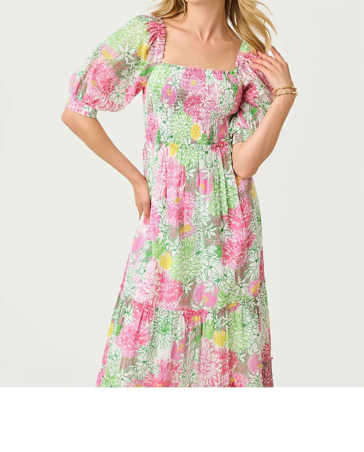 Lilly Pulitzer - Hadly Short Sleeve Smocked Maxi Dress