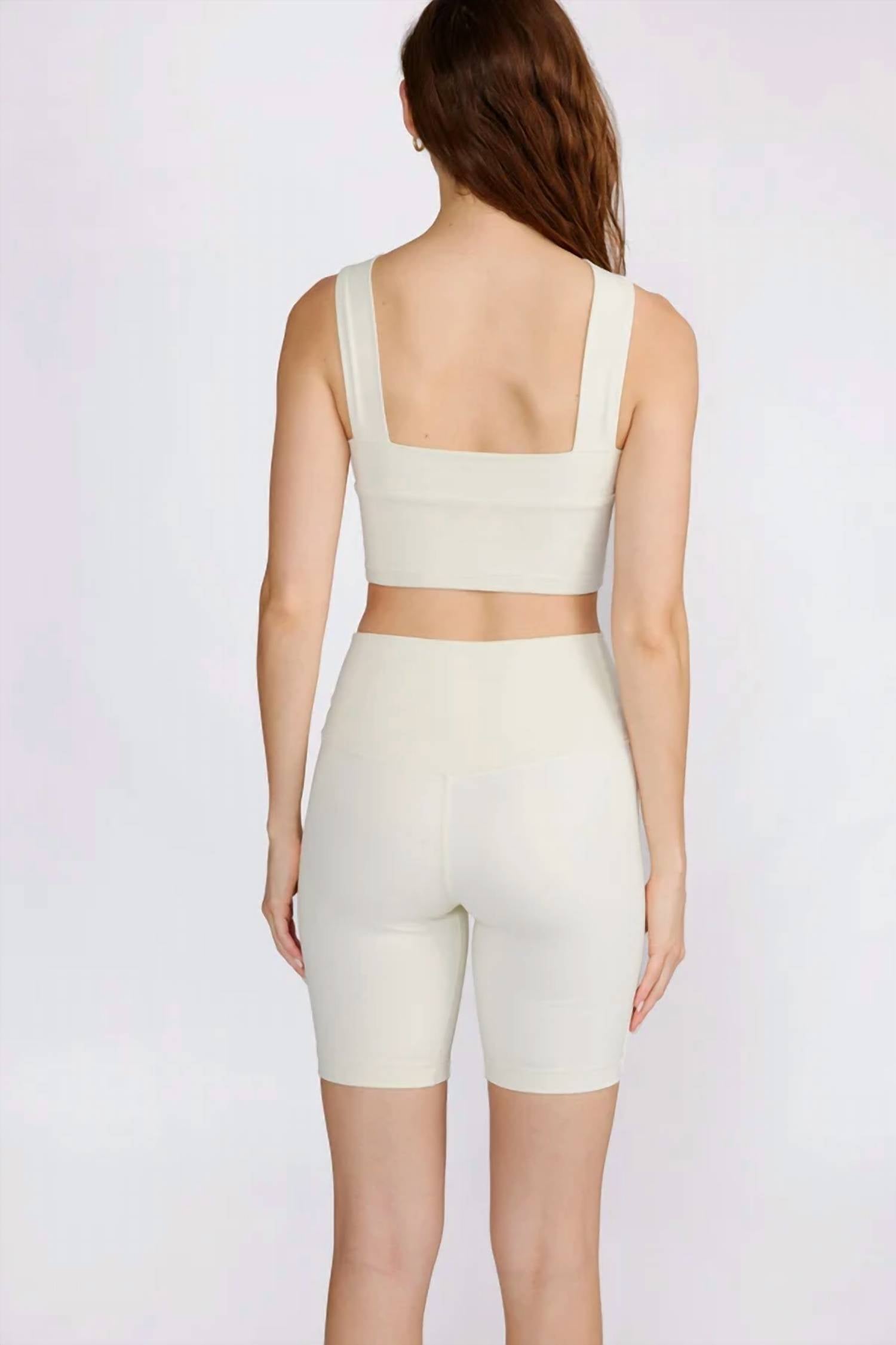 Cream Yoga - Leah Cross Neck Bra Top