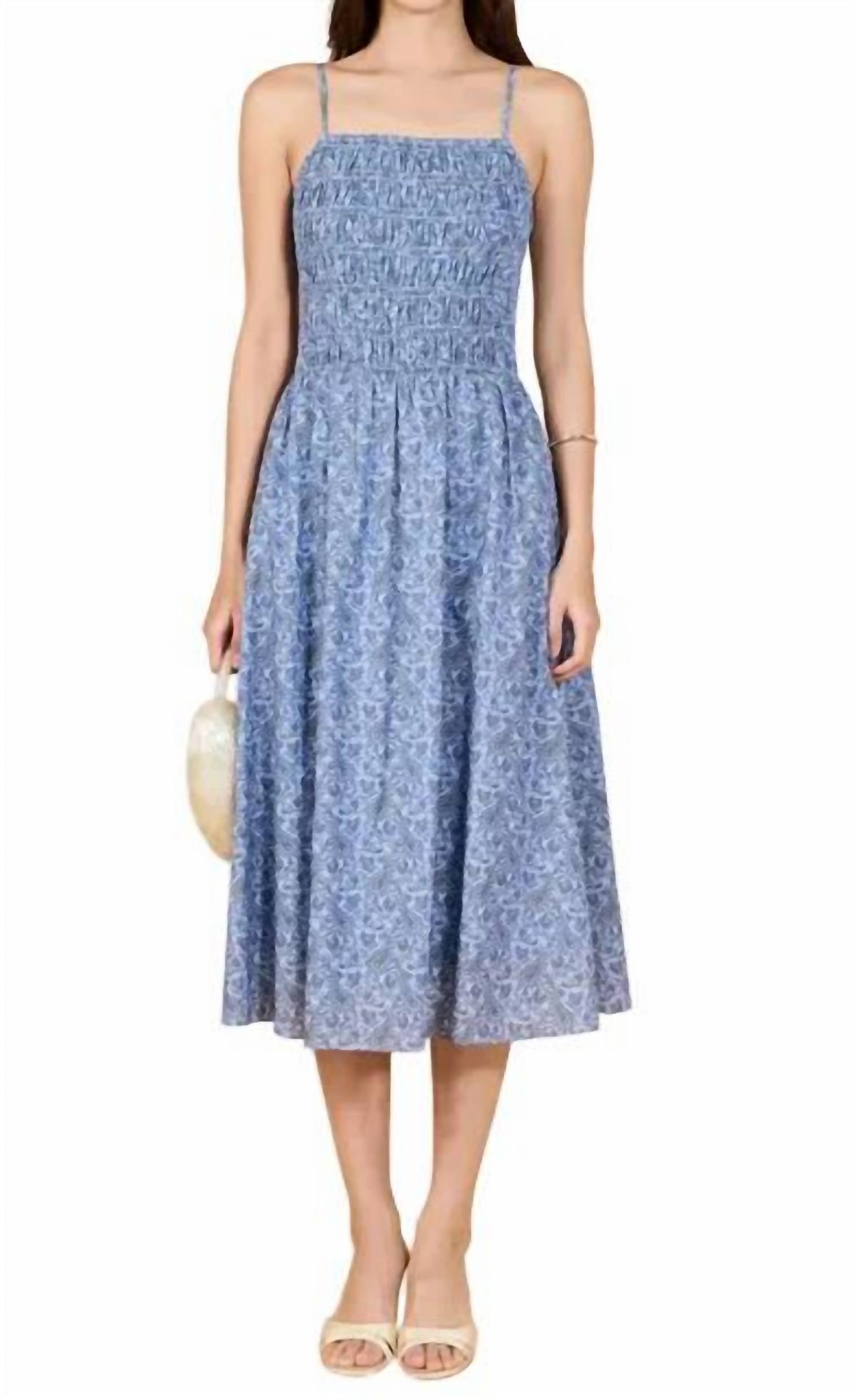 English Factory - Paisley Smocked Midi Dress