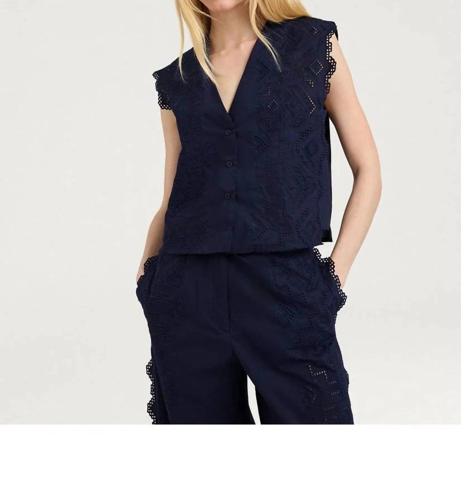Momoni - Cielo Broderie Anglaise Top