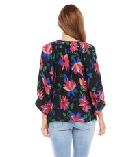Karen Kane - Faye Floral Print Blouson Sleeve Top