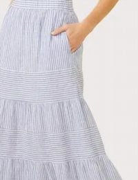 Staccato - Pin Striped Tiered Maxi Skirt