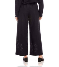 Karen Kane - Cutout Embroidery Wide Leg Pants