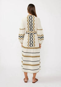 Lovestitch - Mona Jacquard Zigzag Maxi Dress