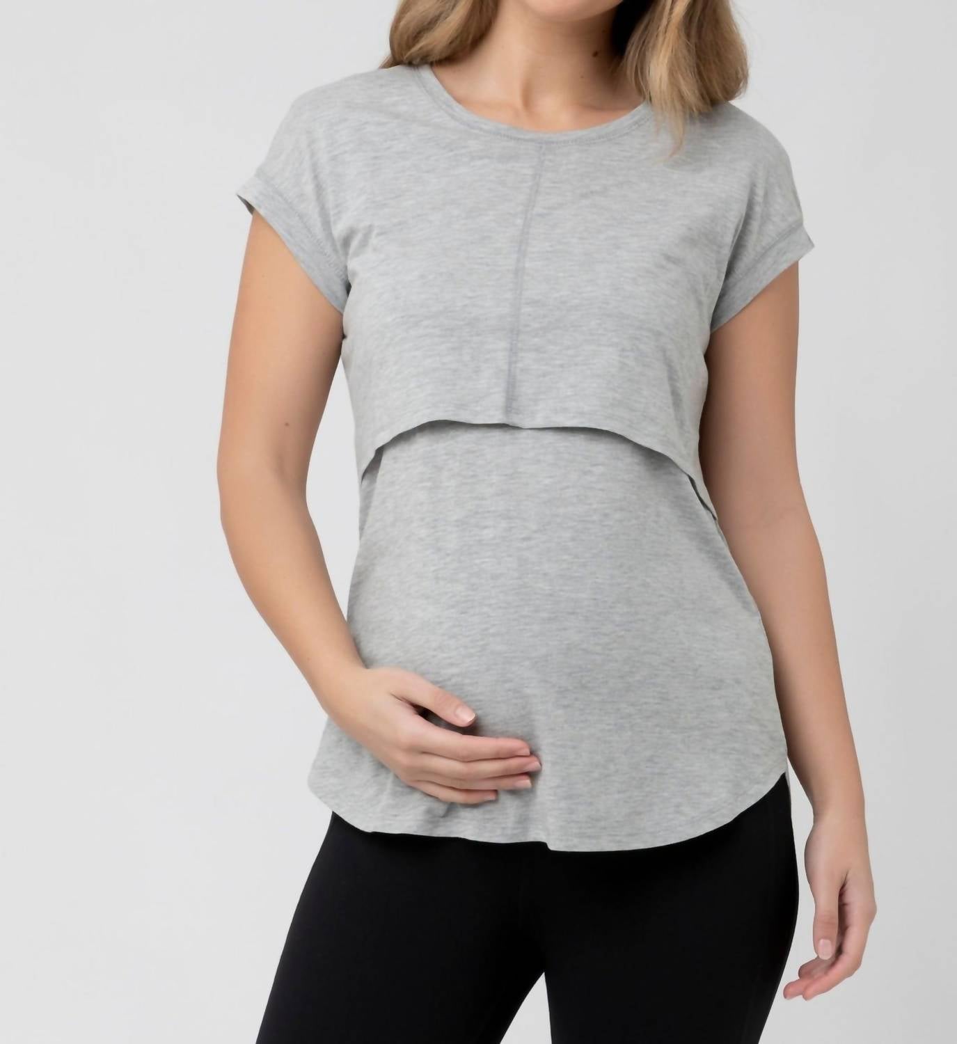 Ripe Richie Maternity and Nursing Tee in grey - women's t-shirt