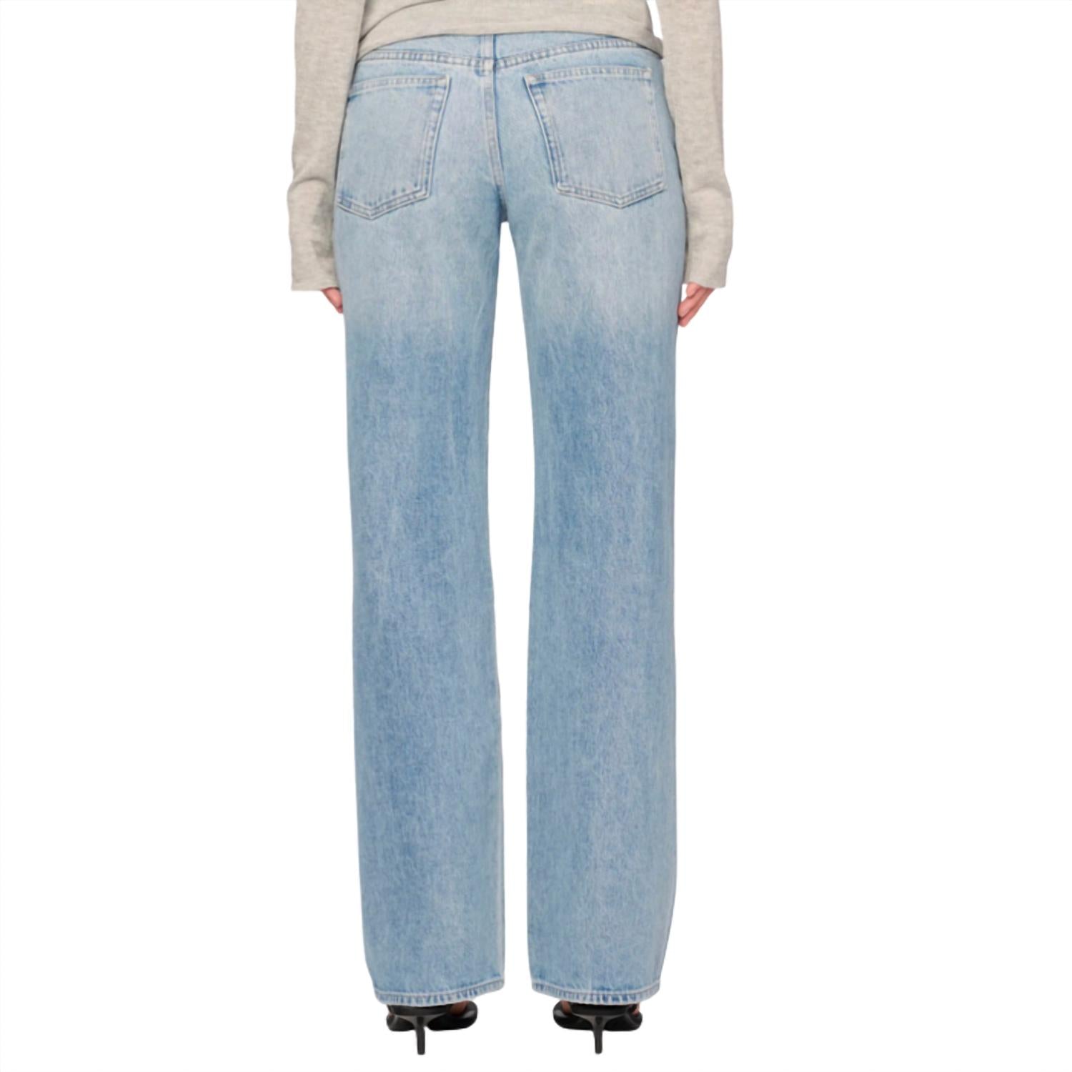 DL1961 - Women's Women's Drue Low Rise Straight Jean in daydream - women's jeans - detail view