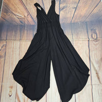 Papillon Women's Sleeveless Wide Leg Jump Suit in black - women's pants
