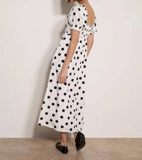 Apricot - Polka Dot Midi Dress