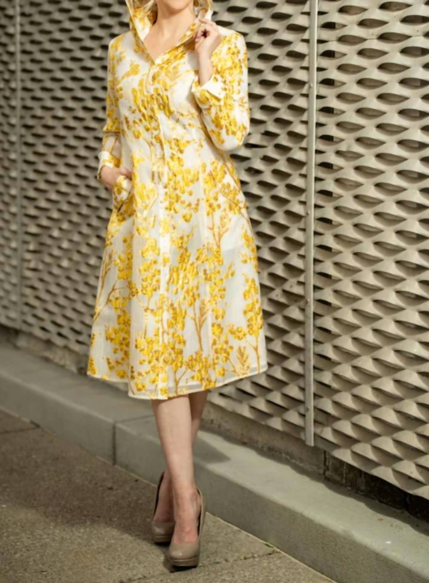 Samuel Dong - Brocade A-Line Dress
