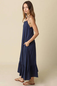 Olivaceous - Jessica Ruffle Trim Dress