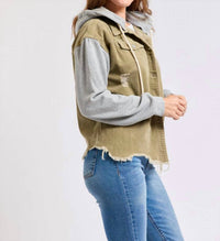 CORDUROY HOODED SWEAT JACKET