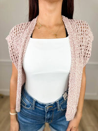 Mystree - Always Lush Cotton Blend Short Sleeve Cardigan