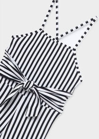 Mayoral - Kids Stripes Tie Waist Jumpsuit