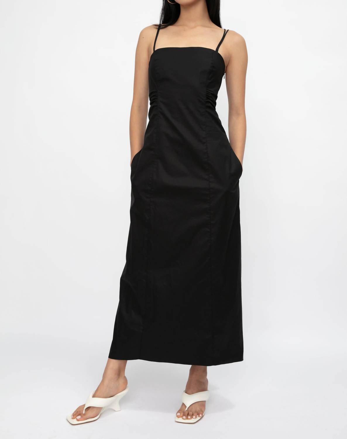 Frame - Tie Back Midi Dress