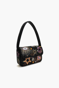 America & Beyond - Women's Celestial Spark Embellished Shoulder Bag