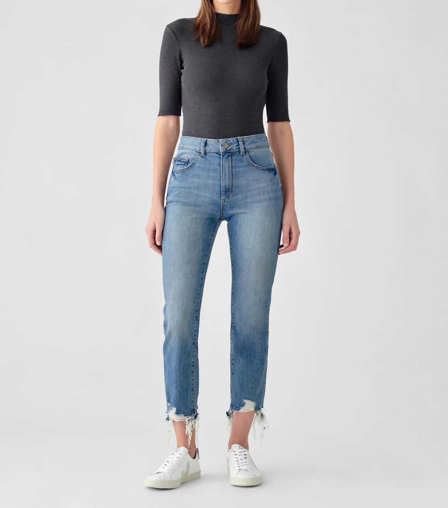 DL1961 - Women's Patti High Rise Straight Jeans in garrett vintage - women's jeans