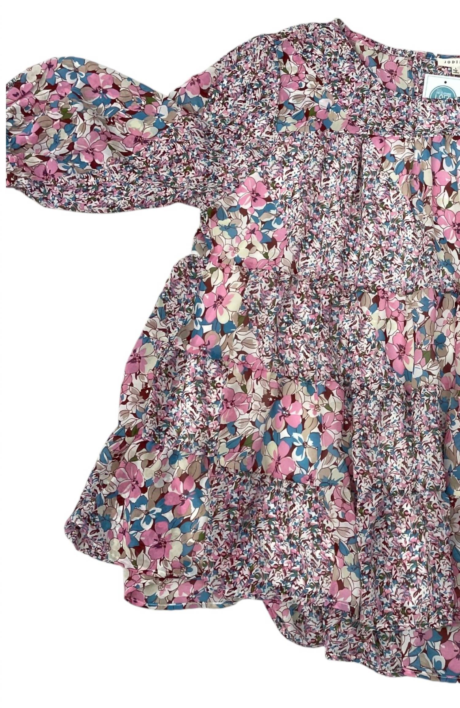 Jodifl - Women's Print Bubble Sleeve Top