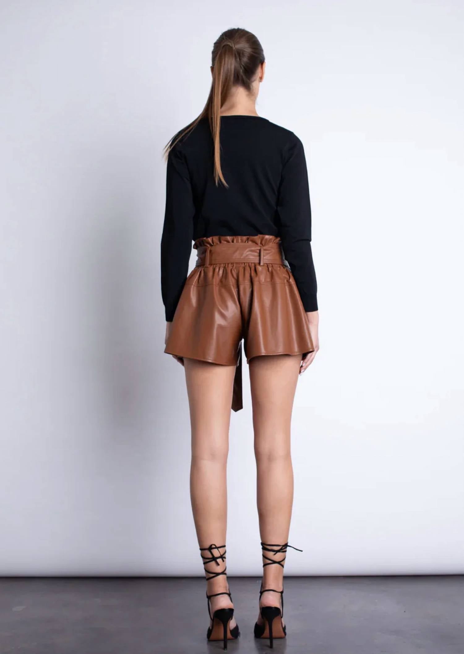Karina Grimaldi - Juana Leather Shorts