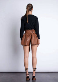 Karina Grimaldi - Juana Leather Shorts