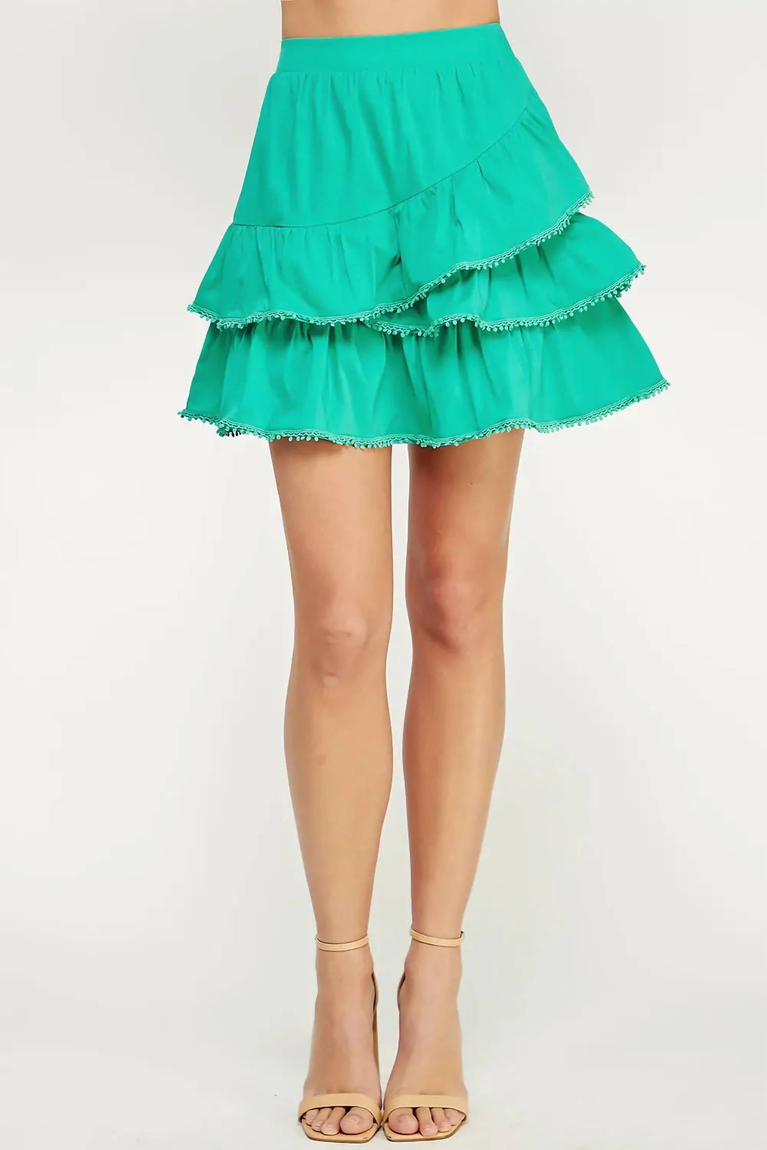 Strut & Bolt - Poplin Ruffle Mini Skirt
