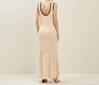 Able - Contrast Trim Knit Maxi Dress