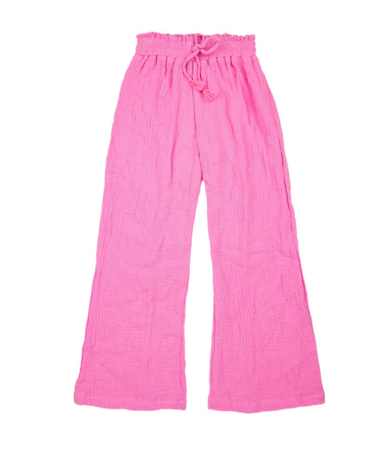 Flowers By Zoe - Girls' Gauze Wide Leg Pants