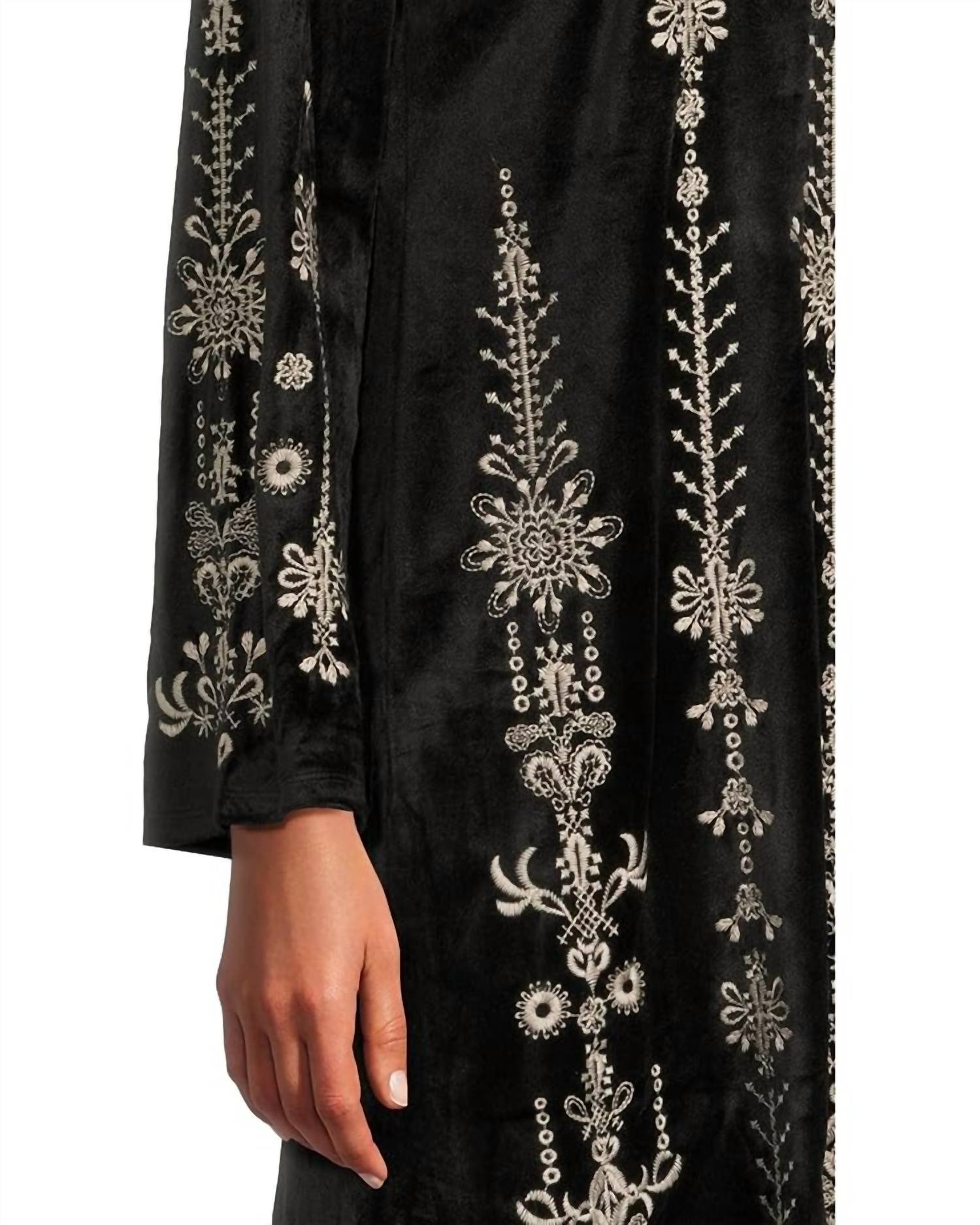 Johnny Was - BOUNCE VELOUR KIMONO SLEEVE DRESS