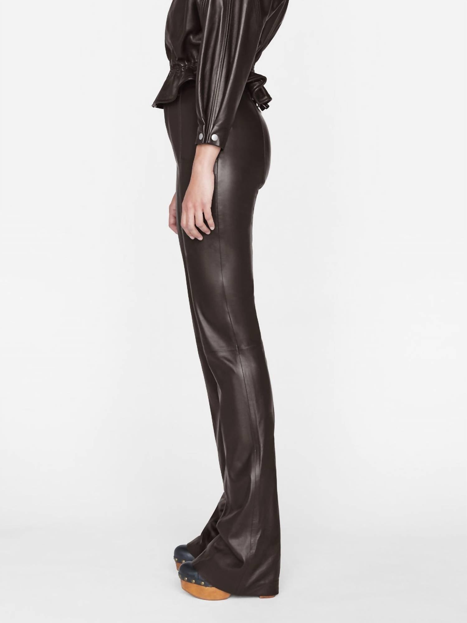 Frame - Seamed Leather Trousers