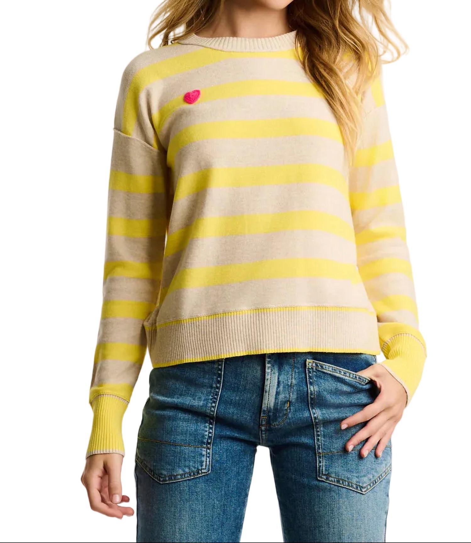 LISA TODD Subtle Love Sweater in almond butter - women's sweater