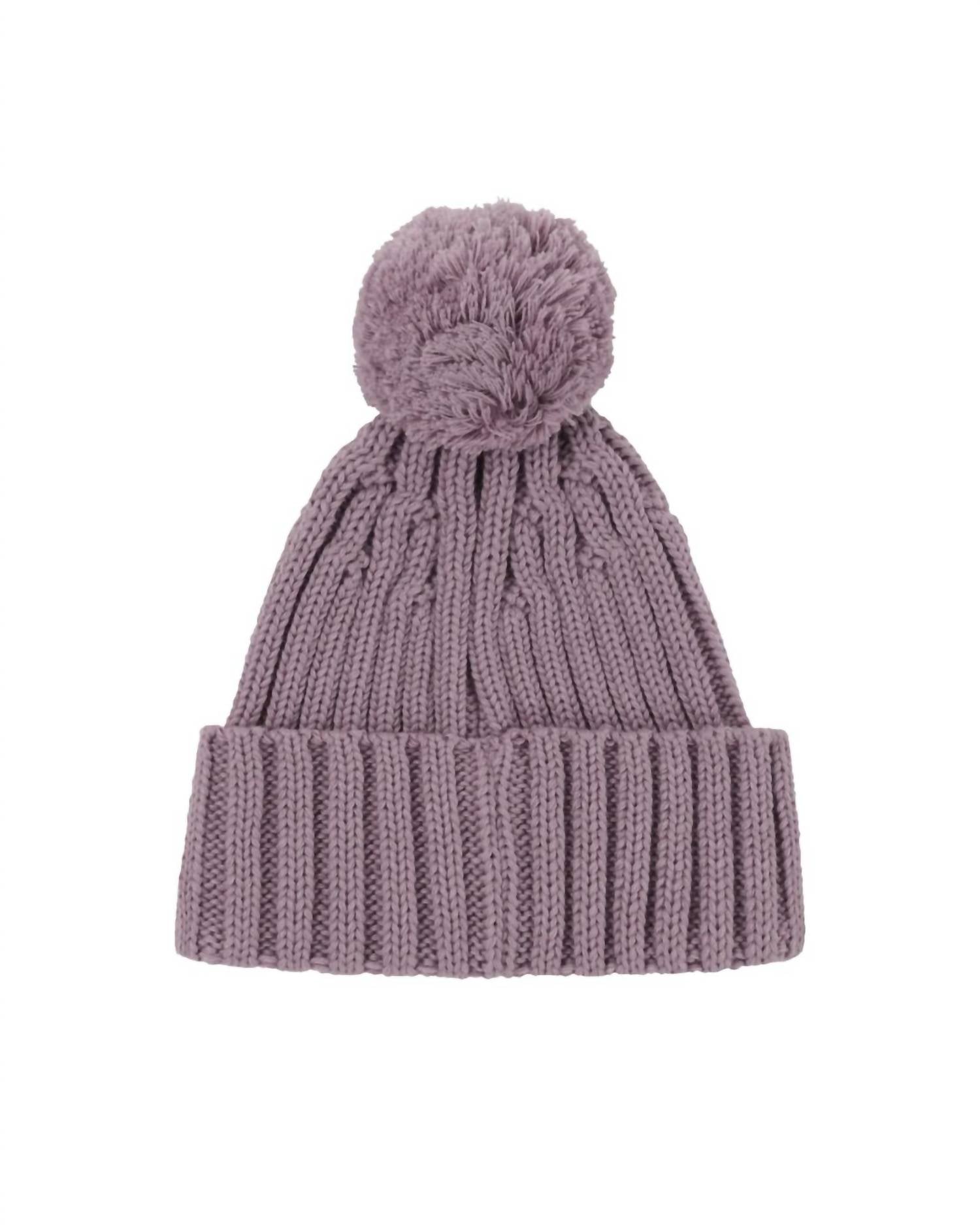 AMUNDSEN Women's Groomer Beanie in mountain rose - women's hat - detail view