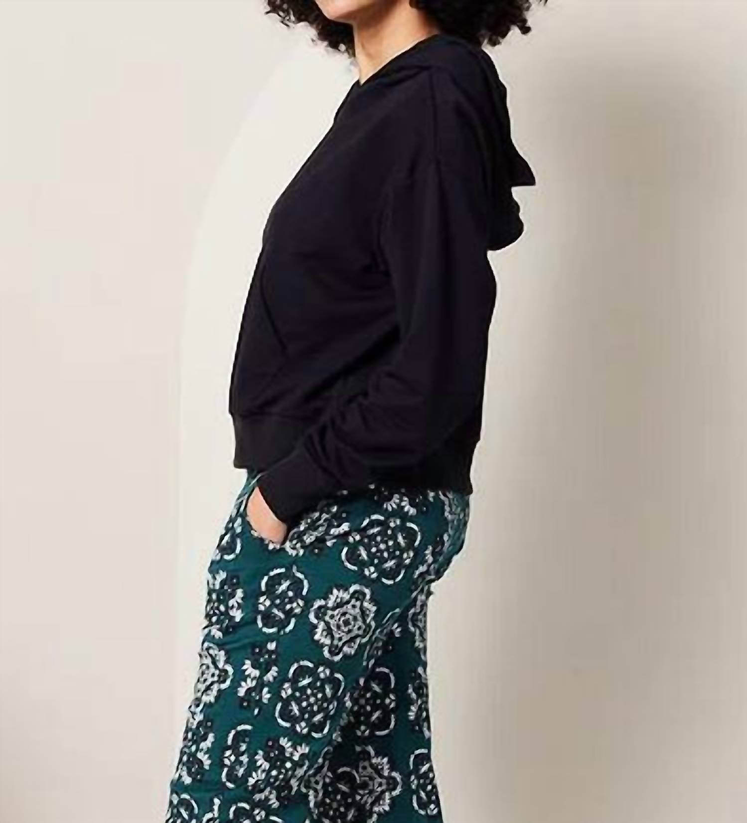 Known Supply Relaxed Hoodie in black - women's top - detail view