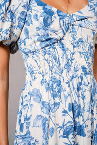 Blue B - Floral Printed Tiered Maxi Dress