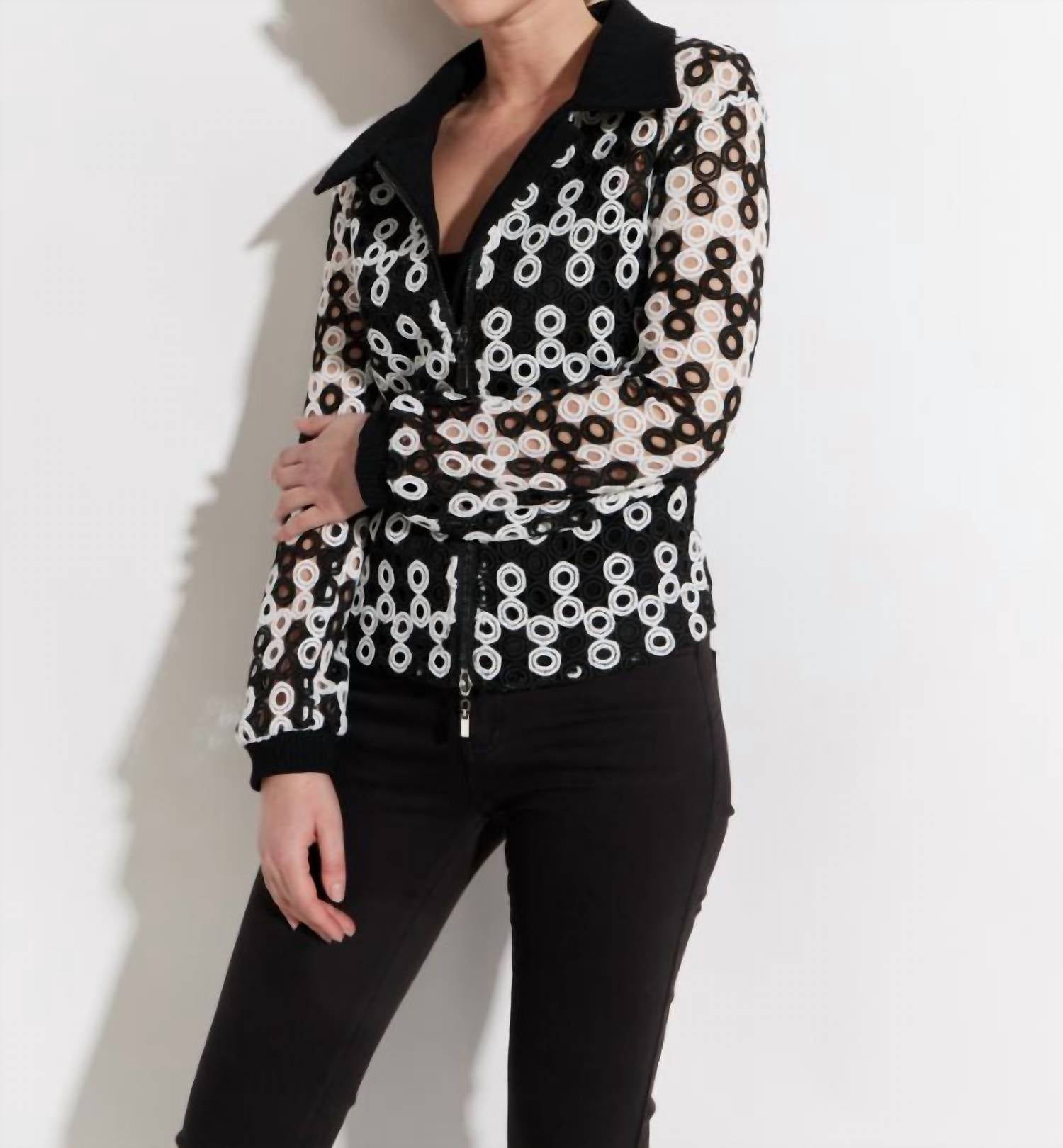 Oolala - Eyelet Zip Jacket