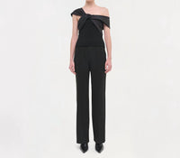 SIMKHAI Celiana Knit Combo Top in black - women's blouse