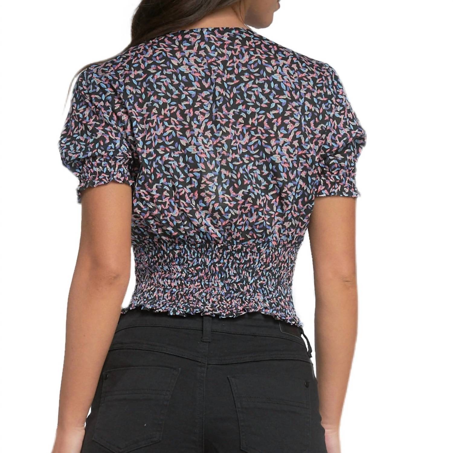 Elan - Floral V-neck Blouse