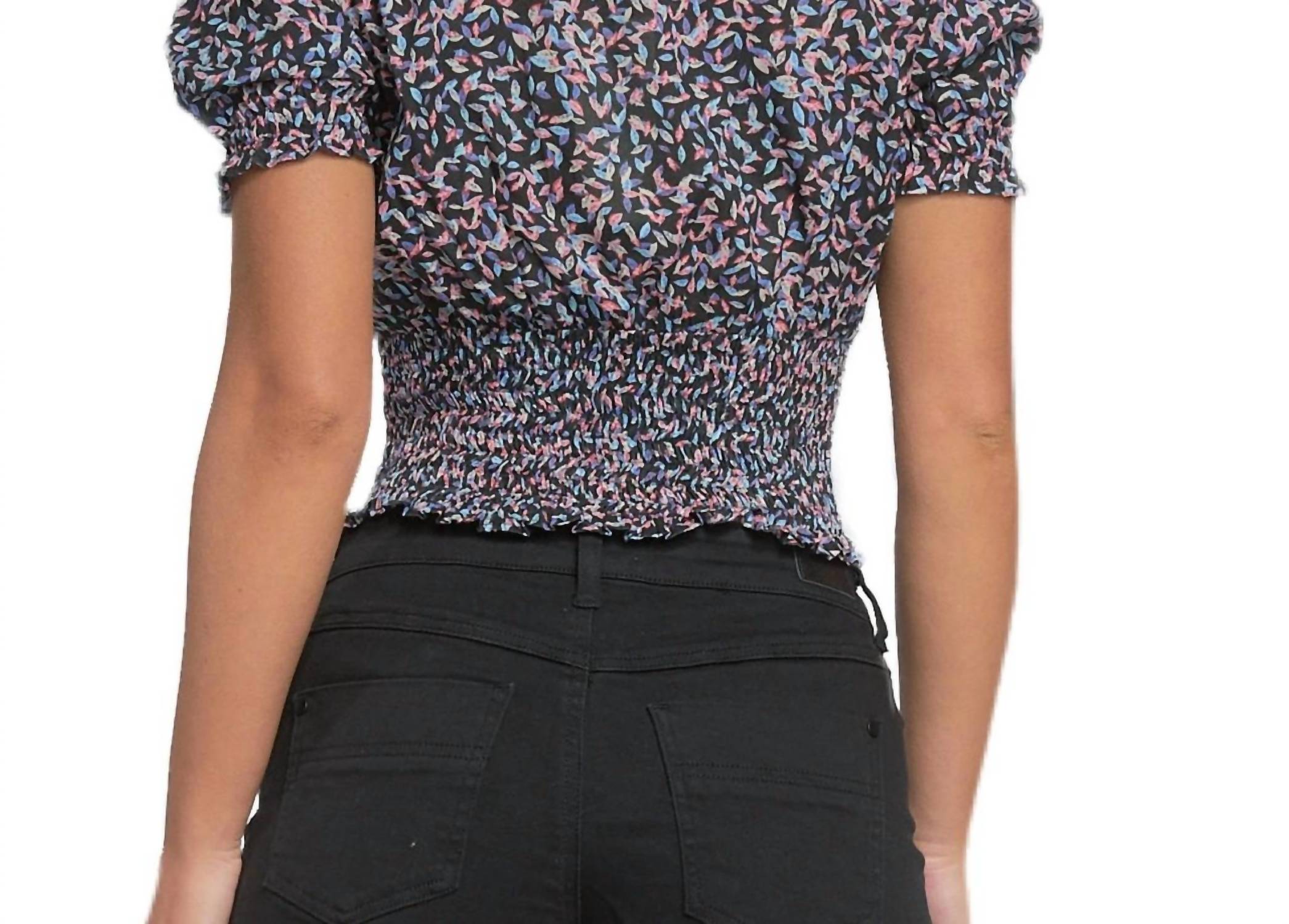Elan - Floral V-neck Blouse