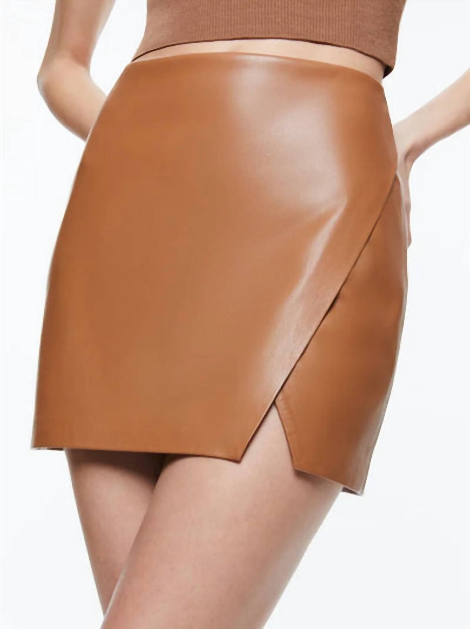 Alice + Olivia - Siobhan Vegan Wrap Mini Skirt