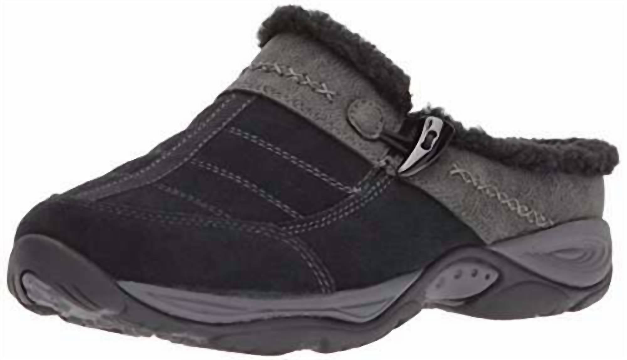 easy spirit Women's Frost Slip-on Clog in black - women's shoe - detail view