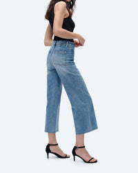 Bayeas - Linda High Waisted Wide Leg Ankle Jeans