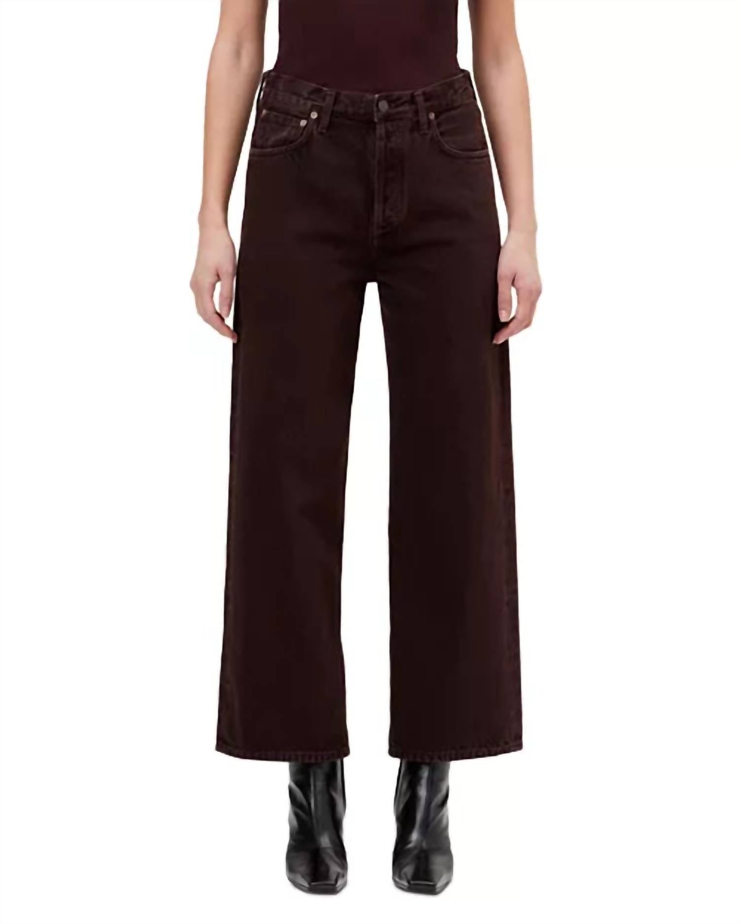 Agolde - Ren High Rise Wide Leg Ankle Jeans