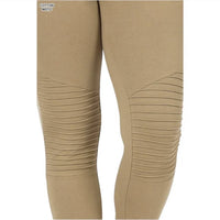 Zenana - Premium Cotton Tummy Control Moto Leggings