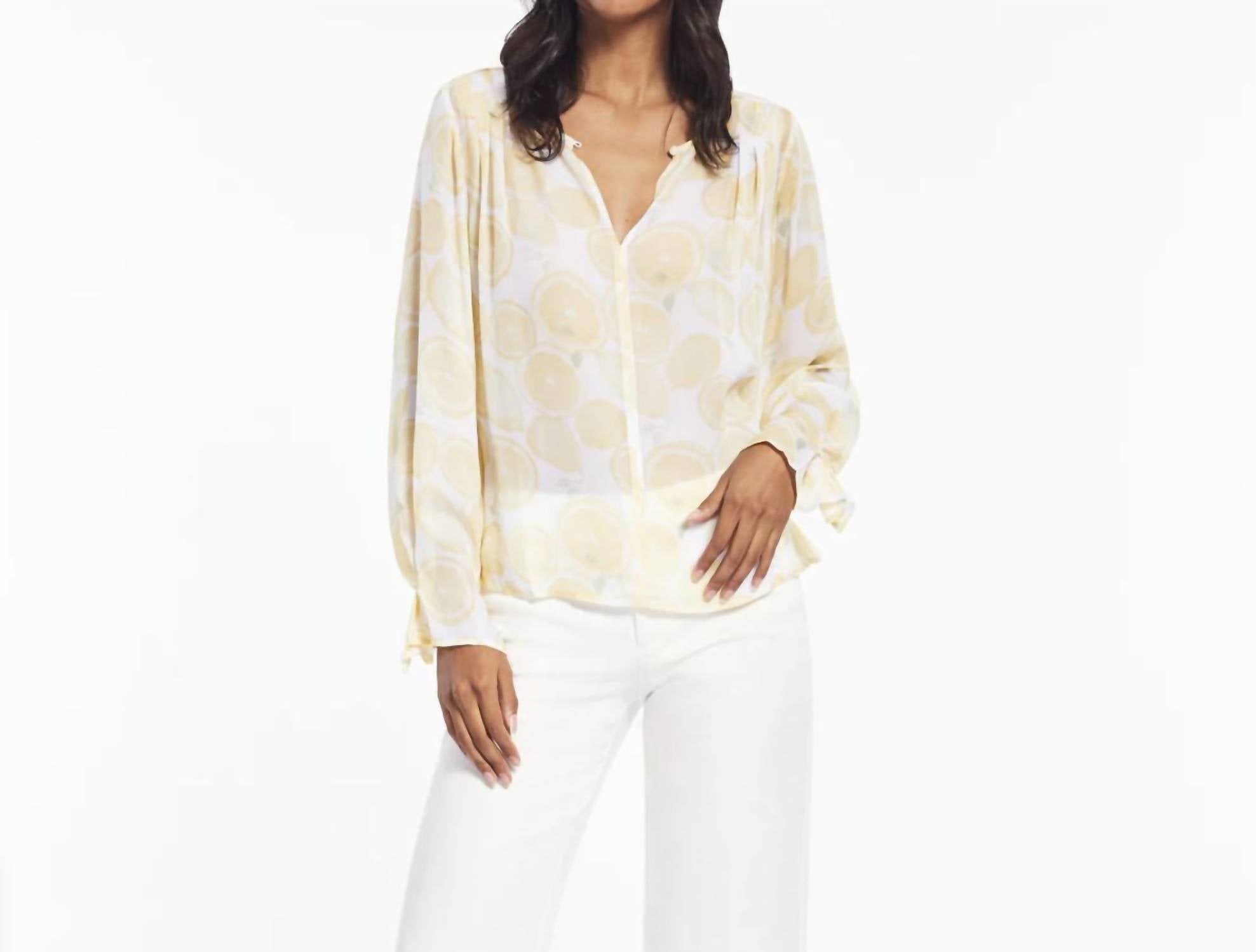 Ecru - Winslet Print Blouse