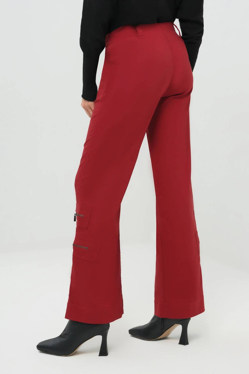 Anatomie Madonna Mid Weight Wide Leg Pant in crimson - women's pants - alternate view