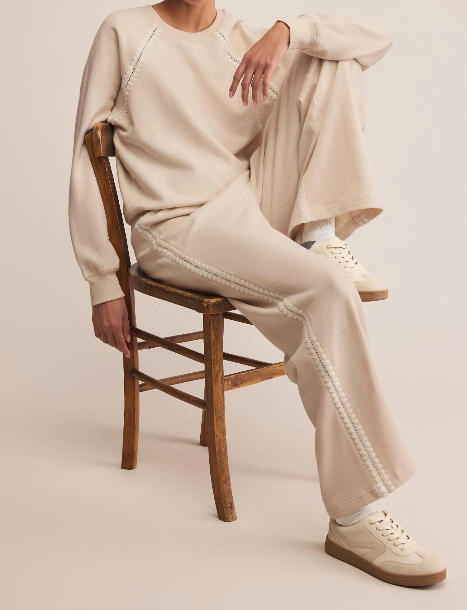 Z Supply Allie Take All Sweatpant in beige - women's pants - view 5