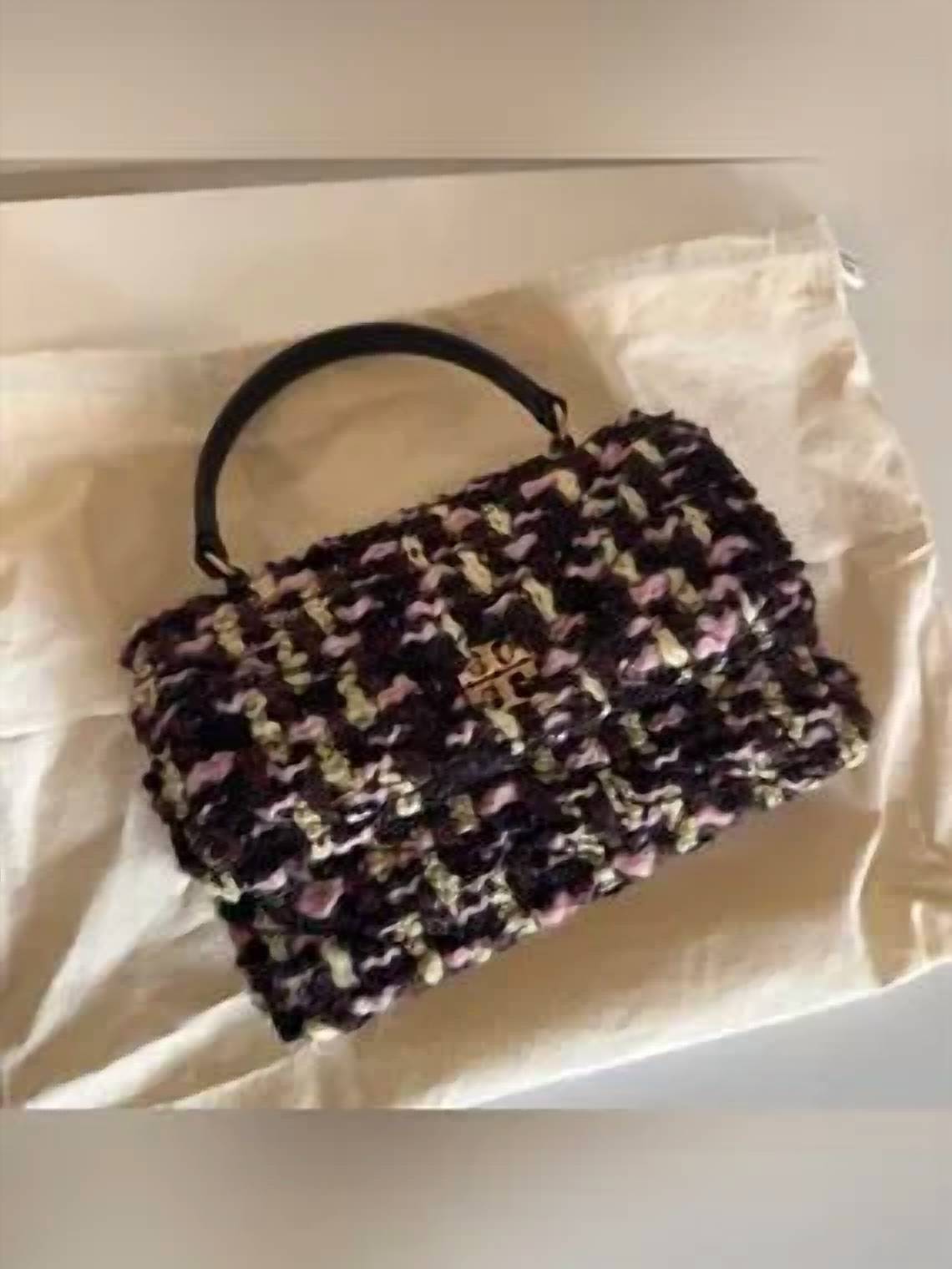 Tory Burch - Kira Tweed Mini Top Mini Bag With Handle Chain